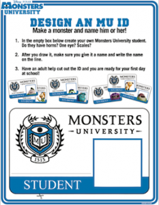 Design a Monsters University ID card