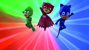 The PJ Masks, Owlette, Gekko and Catboy, are superheroes for preschoolers on Disney Channel.